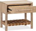 Dorchester One Drawer USB-charging Nightstand in Granola