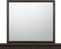 Dorchester Solid Wood and Glass Mirror in Basalt Grey