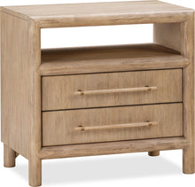Dorchester Two Drawer USB-charging Nightstand in Granola - View 2