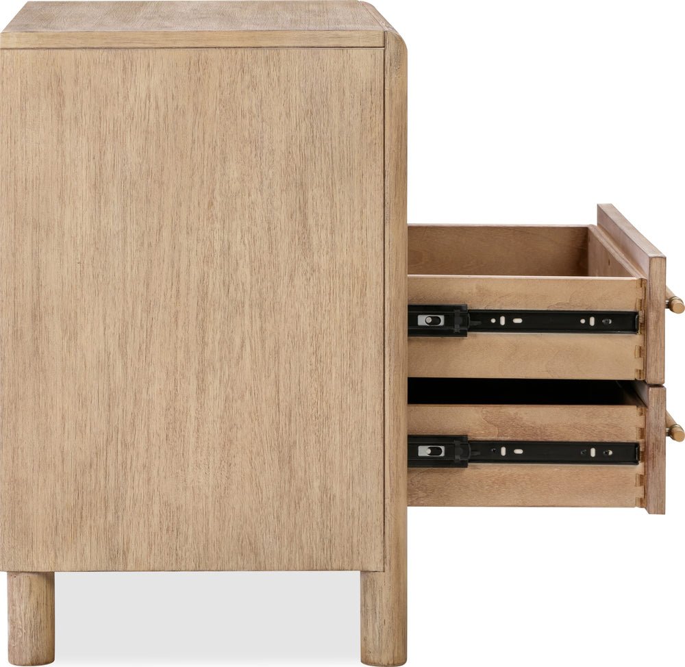 Dorchester Two Drawer USB-charging Nightstand in Granola - View 5