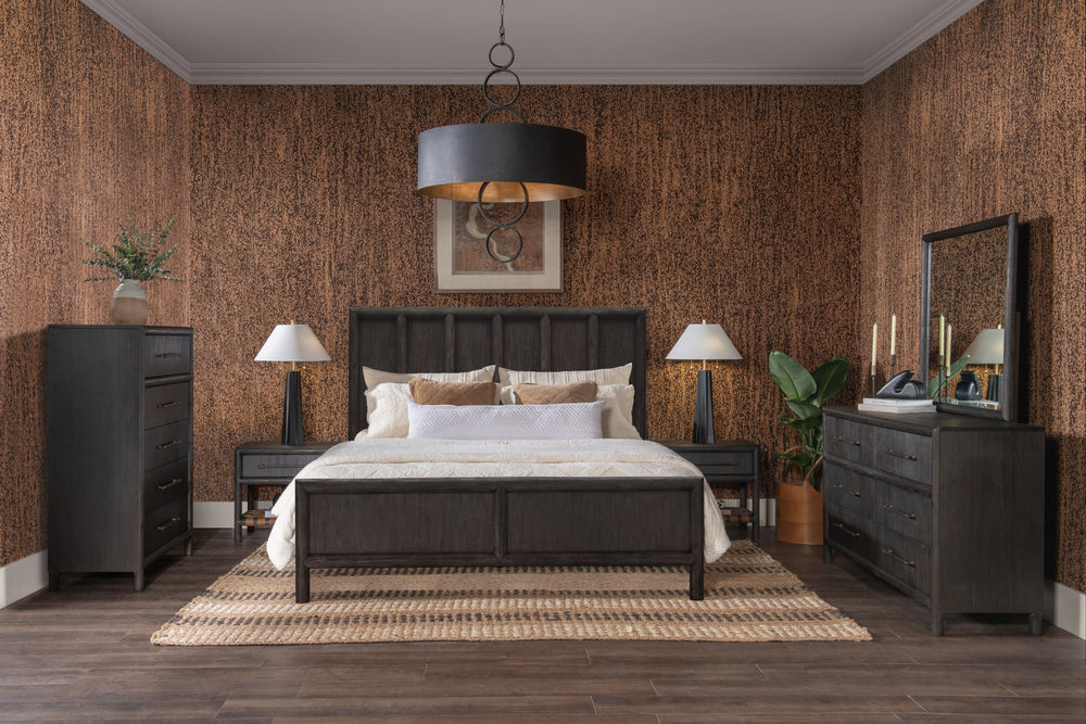 Dorchester Wooden Panel Bed in Basalt Grey - View 10