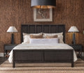 Dorchester Wooden Panel Bed in Basalt Grey