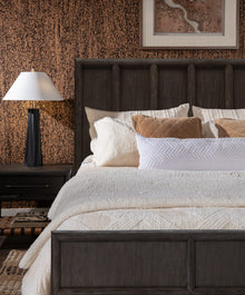 Dorchester Wooden Panel Bed in Basalt Grey - View 2