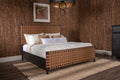 Dorchester Woven Panel Bed in Basalt Grey and Ginger