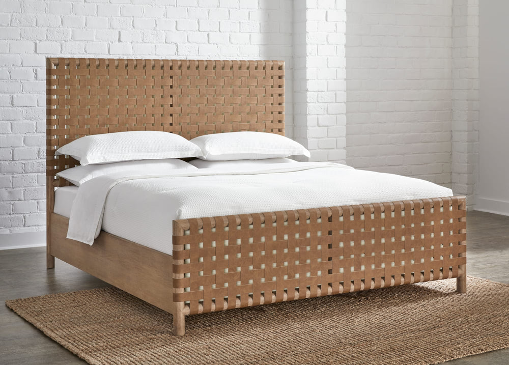 Dorchester Woven Panel Bed in Granola and Ginger