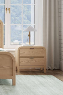 Davenport 2-Drw Nightstand W/USB - Timber