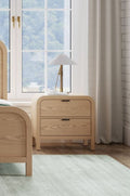 Davenport 2-Drw Nightstand W/USB - Timber