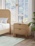 Davenport 2-Drw Nightstand W/USB - Timber