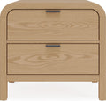 Davenport 2-Drw Nightstand W/USB - Timber