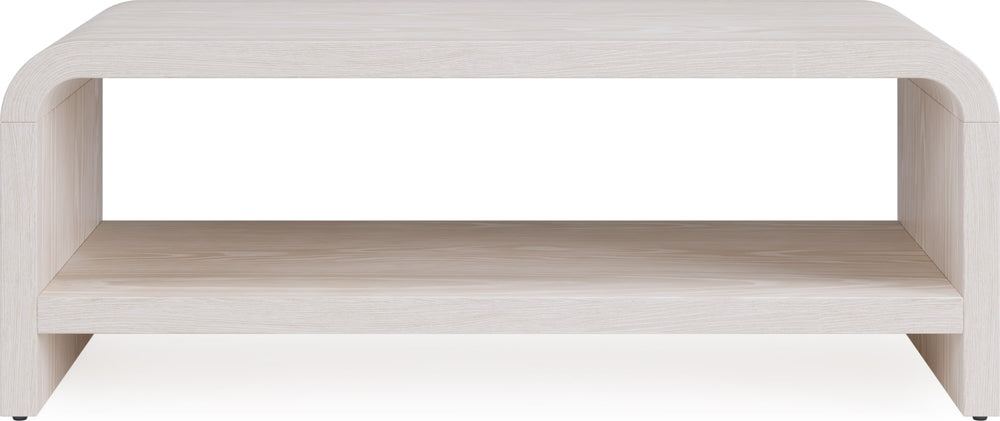 Davenport Ash Wood Coffee Table in Sugar - View 2