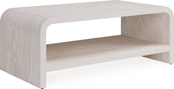 Davenport Ash Wood Coffee Table in Sugar - View 3
