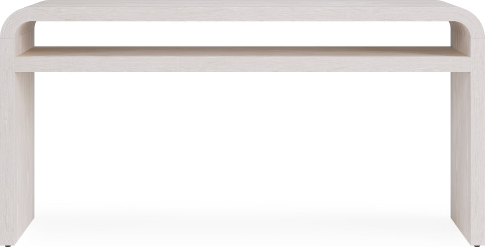 Davenport Ash Wood Console Table in Sugar - View 2