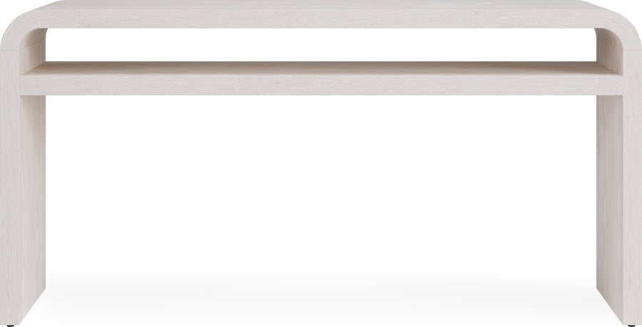 Davenport Ash Wood Console Table in Sugar - View 2