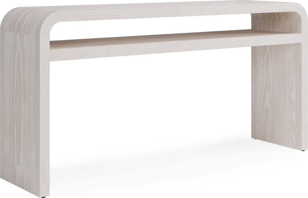 Davenport Ash Wood Console Table in Sugar - View 3