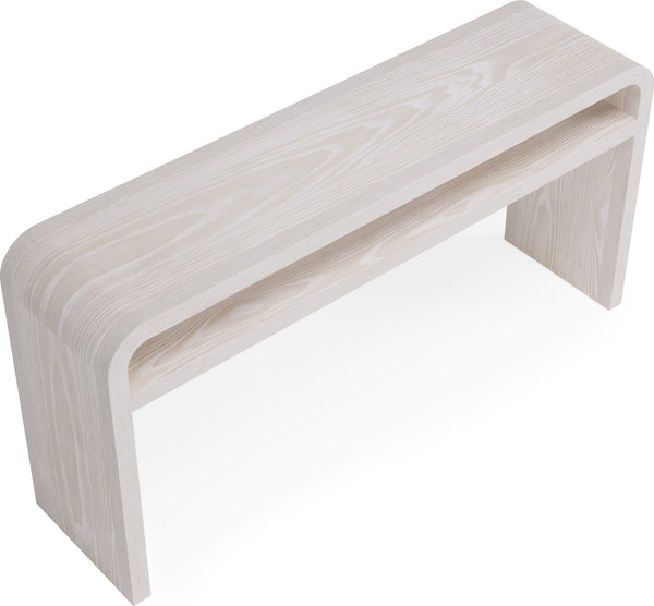Davenport Ash Wood Console Table in Sugar alternate view