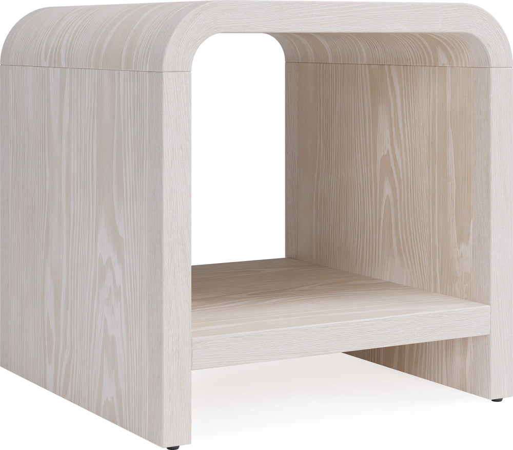 Davenport Ash Wood Side Table in Sugar - View 3