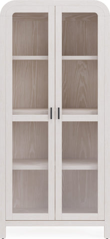 Davenport Glass Door Wooden Bookcase in Sugar - View 3