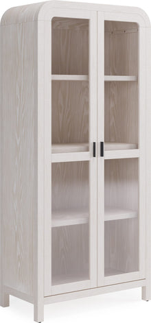 Davenport Glass Door Wooden Bookcase in Sugar - View 4