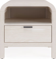 Davenport One Drawer One Shelf USB-Charging Nightstand in Sugar - View 2