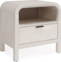 Davenport One Drawer One Shelf USB-Charging Nightstand in Sugar