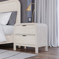 Davenport Two Drawer USB-Charging Nightstand in Sugar