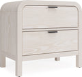 Davenport Two Drawer USB-Charging Nightstand in Sugar
