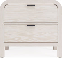 Davenport Two Drawer USB-Charging Nightstand in Sugar - View 3