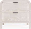 Davenport Two Drawer USB-Charging Nightstand in Sugar
