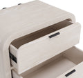 Davenport Two Drawer USB-Charging Nightstand in Sugar