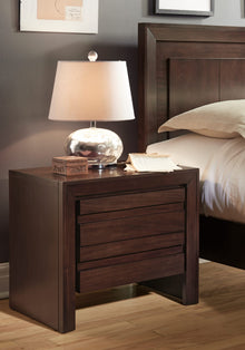 Ellington Charging Station Nightstand in Chocolate Brown