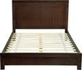 Ellington Wood Platform Bed in Chocolate Brown