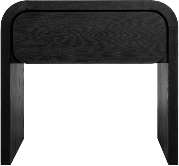 Easton One Drawer Nightstand in Jet Black Ash