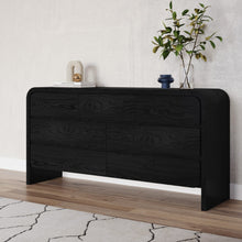 Easton Seven Drawer Dresser in Jet Black Ash
