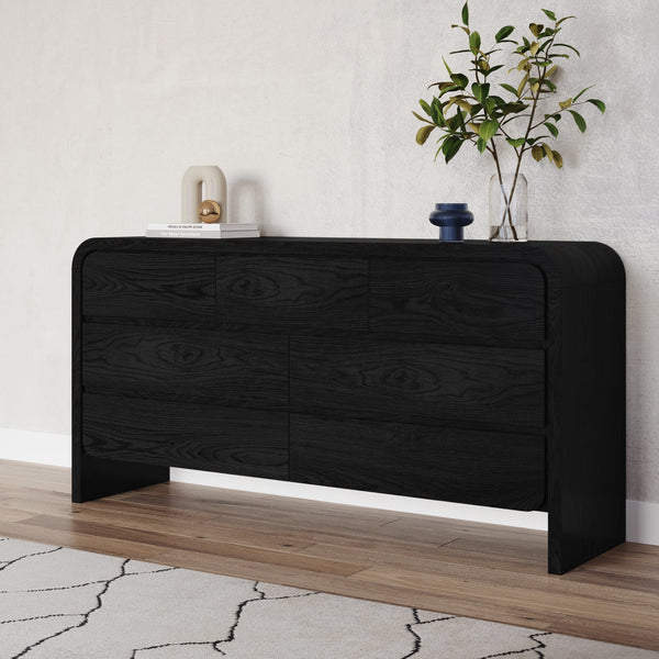 Easton Seven Drawer Dresser in Jet Black Ash alternate view