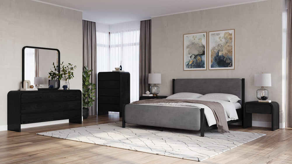 Easton Seven Drawer Dresser in Jet Black Ash - View 5