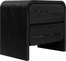 Easton Two Drawer Nightstand in Jet Black Ash - View 4