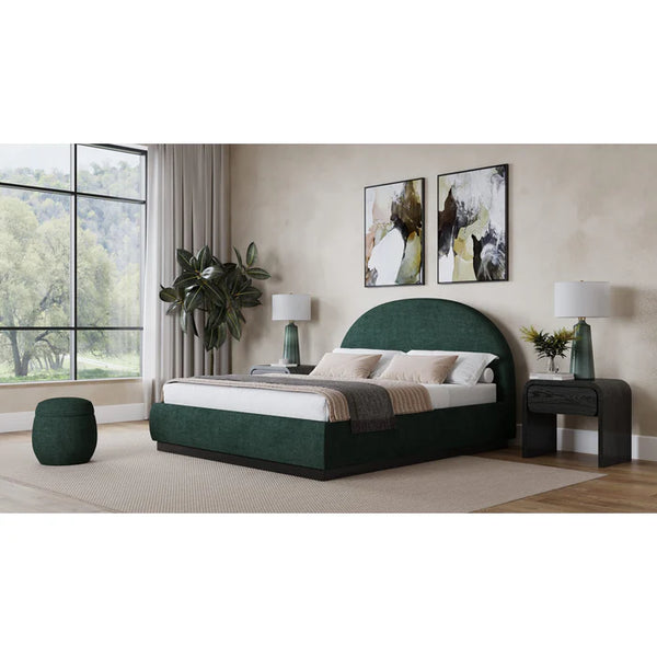Flex Upholstered Bed in Emerald Chenille alternate view