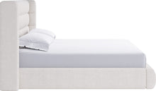 Frank Upholstered Wingback Platform Bed in Cottage Cheese Boucle - View 7