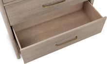 Greenwich Five Drawer Oak Wood Chest in Chai - View 7