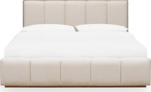 Greenwich Wood Frame Upholstered Platform Bed in Cotton and Chai - View 3