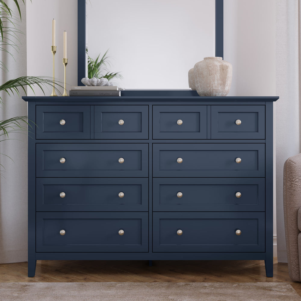 Halston Eight Drawer Dresser in Blueberry