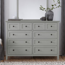 Halston Eight Drawer Dresser in Elephant Gray