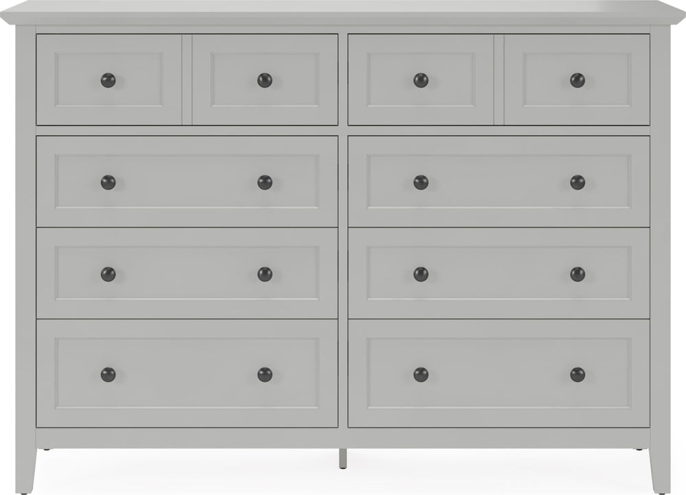 Halston Eight Drawer Dresser in Elephant Gray - View 3