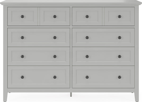 Halston Eight Drawer Dresser in Elephant Gray