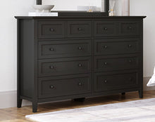 Halston Eight Drawer Dresser in Raven Black