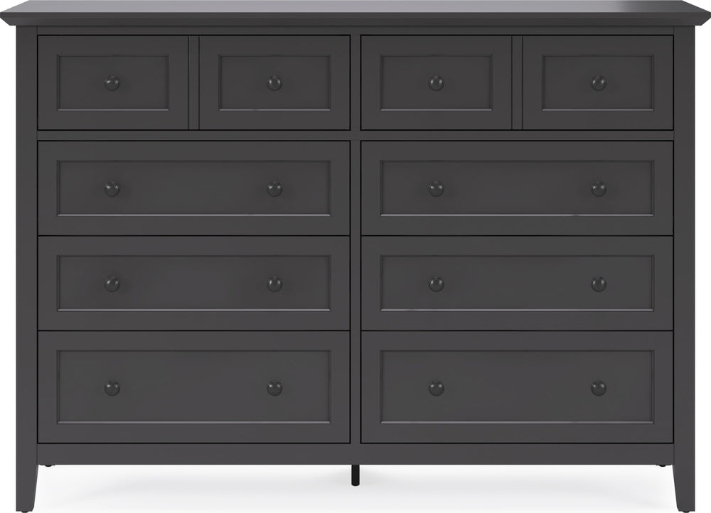 Halston Eight Drawer Dresser in Raven Black - View 3
