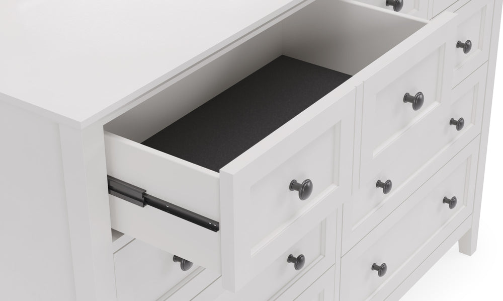 Halston Eight Drawer Dresser in Snowfall White - View 2