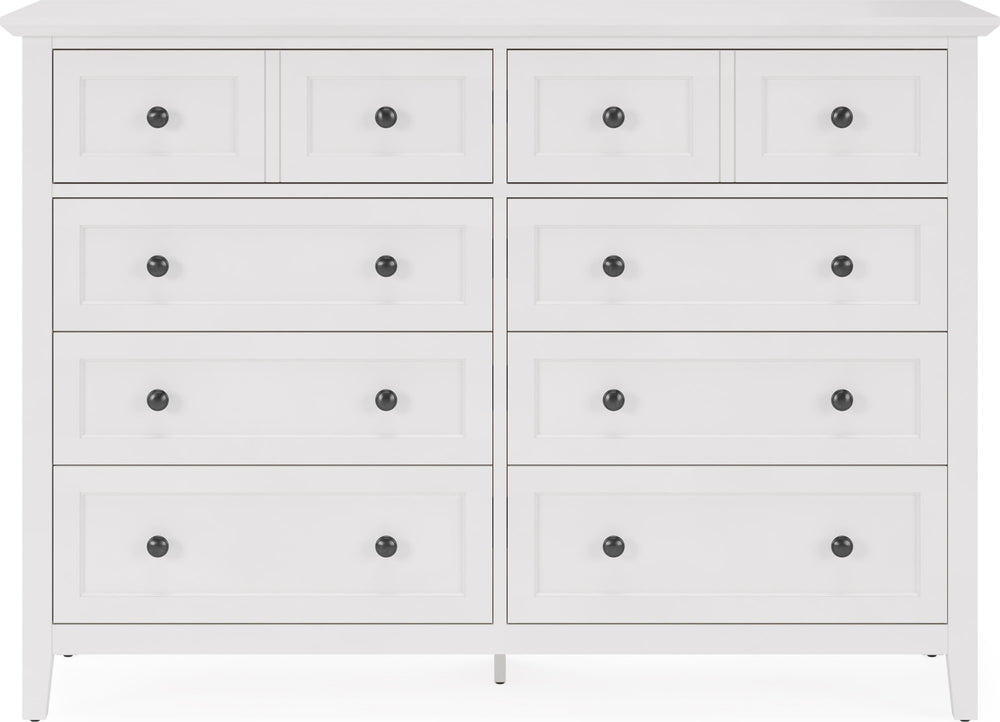 Halston Eight Drawer Dresser in Snowfall White - View 3