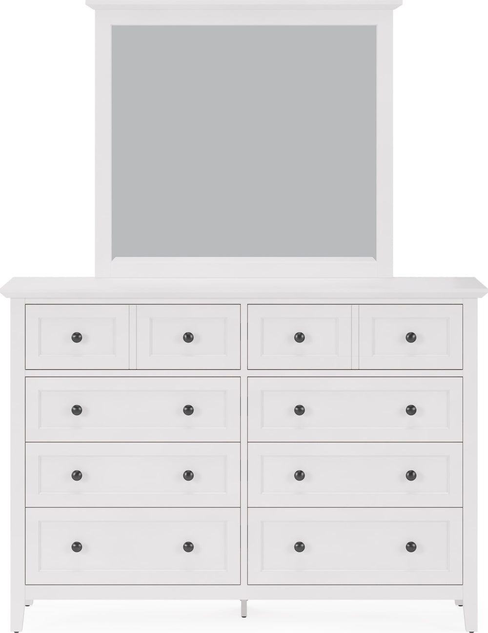 Halston Eight Drawer Dresser in Snowfall White - View 8