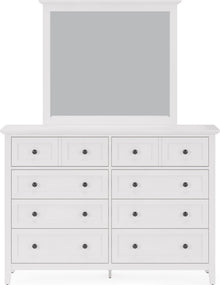 Halston Eight Drawer Dresser in Snowfall White - View 8